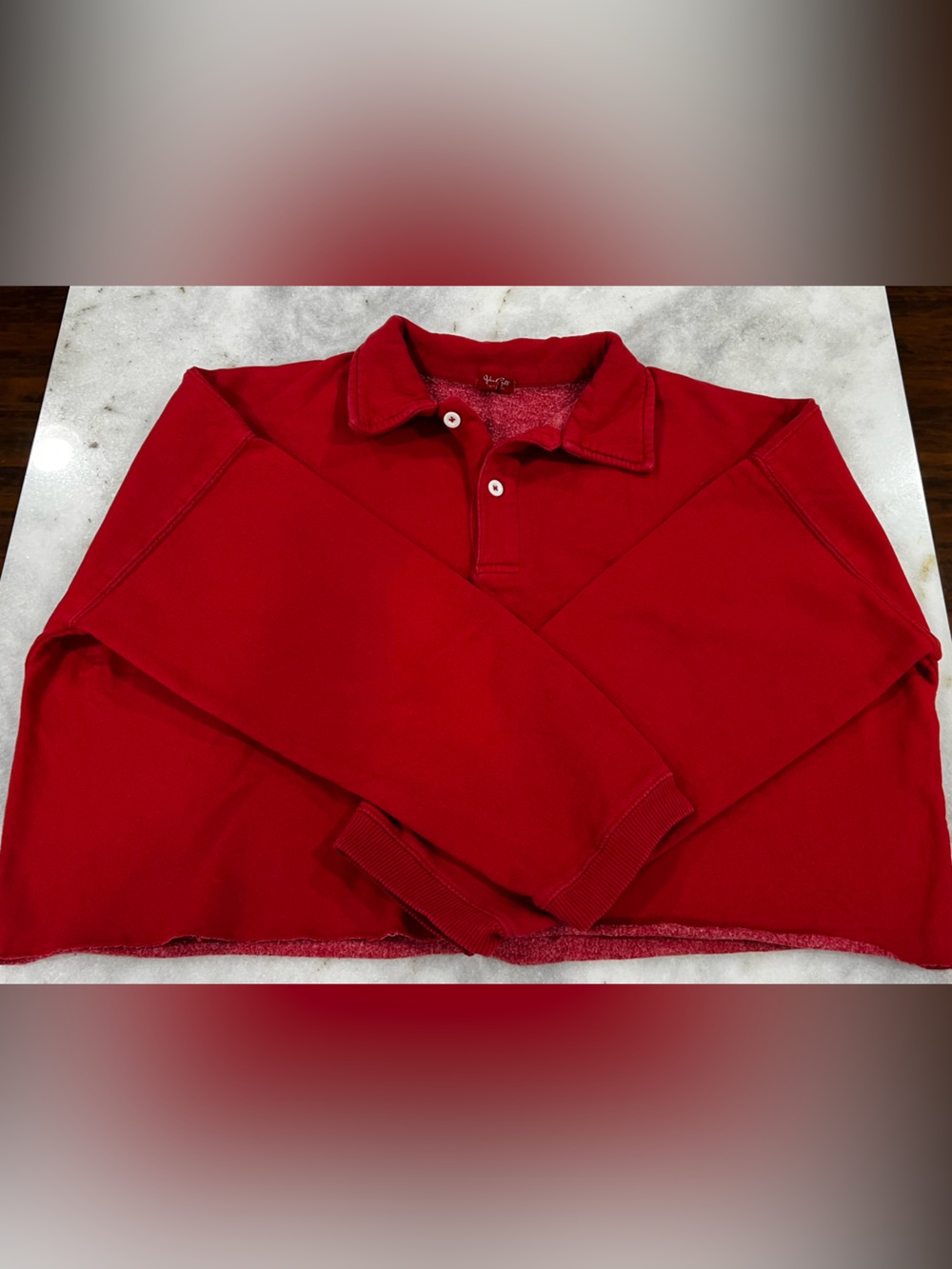 Brandy Melville Red cropped sweatshirt